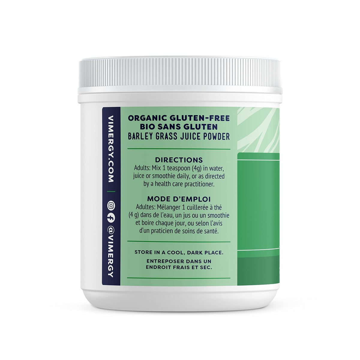 Vimergy USDA Organic Barley Grass Juice Powder, 62 Servings – Super Greens Powder