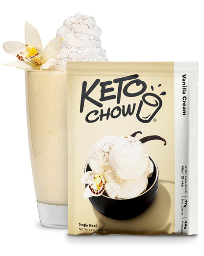 Keto Chow Chocolate Peanut Butter Meal Replacement Shake Powder, 1 Meal