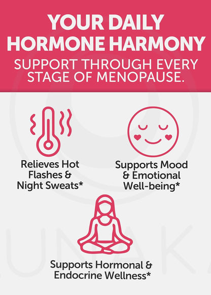Lunakai USA Made Natural Menopause Supplements for Women, 60ct | Non-GMO, 13-in-1 Menopause Relief for Hot Flashes, Night Sweats, Sleep & Mood Support