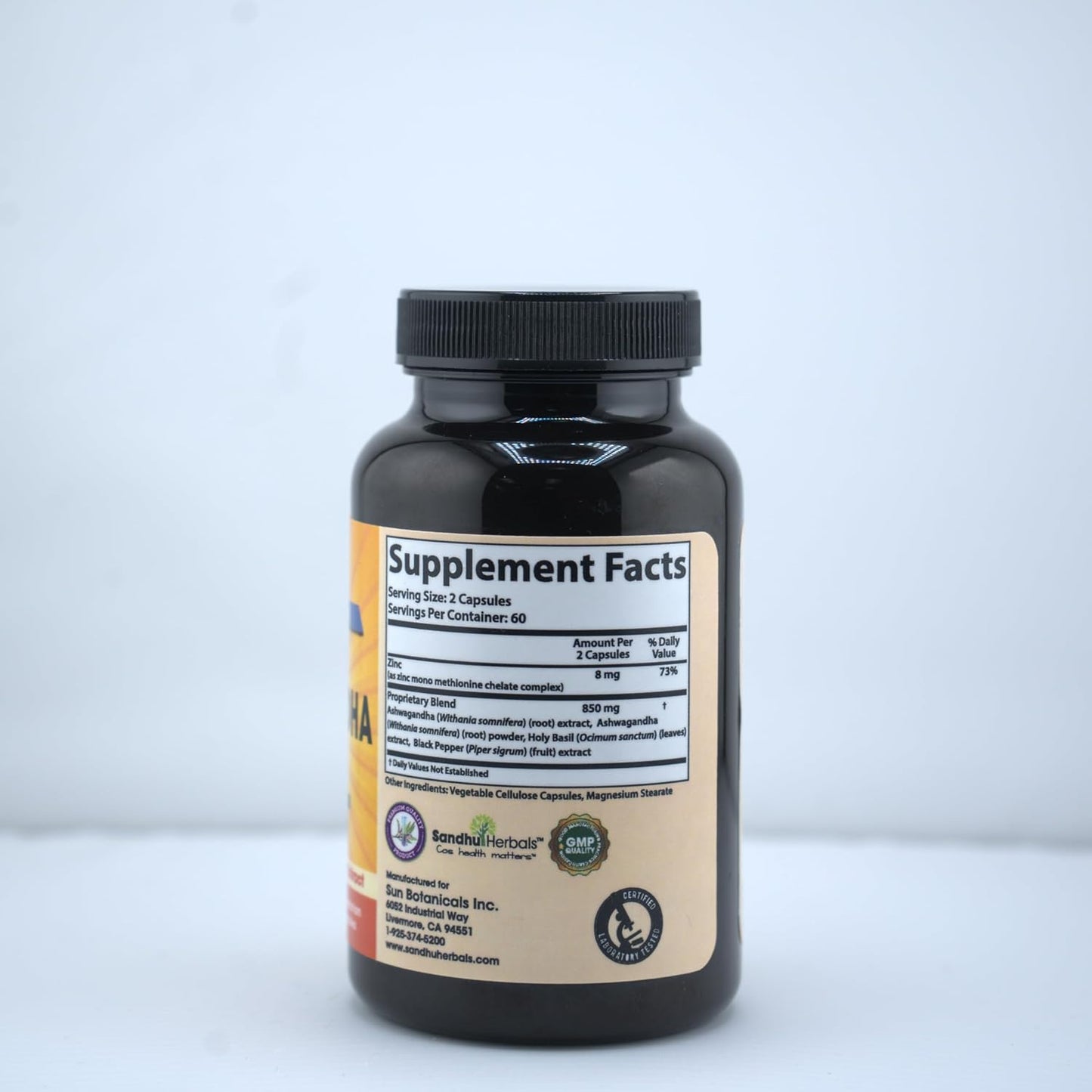 Organic Ashwagandha Capsules 120 Count | 4 in 1 with Zinc, Black Pepper & Holy Basil Extract | Immune Health, Extra Strength Stress, Mood & Energy Support | Non-GMO | For Men & Women | 2 Month Supply