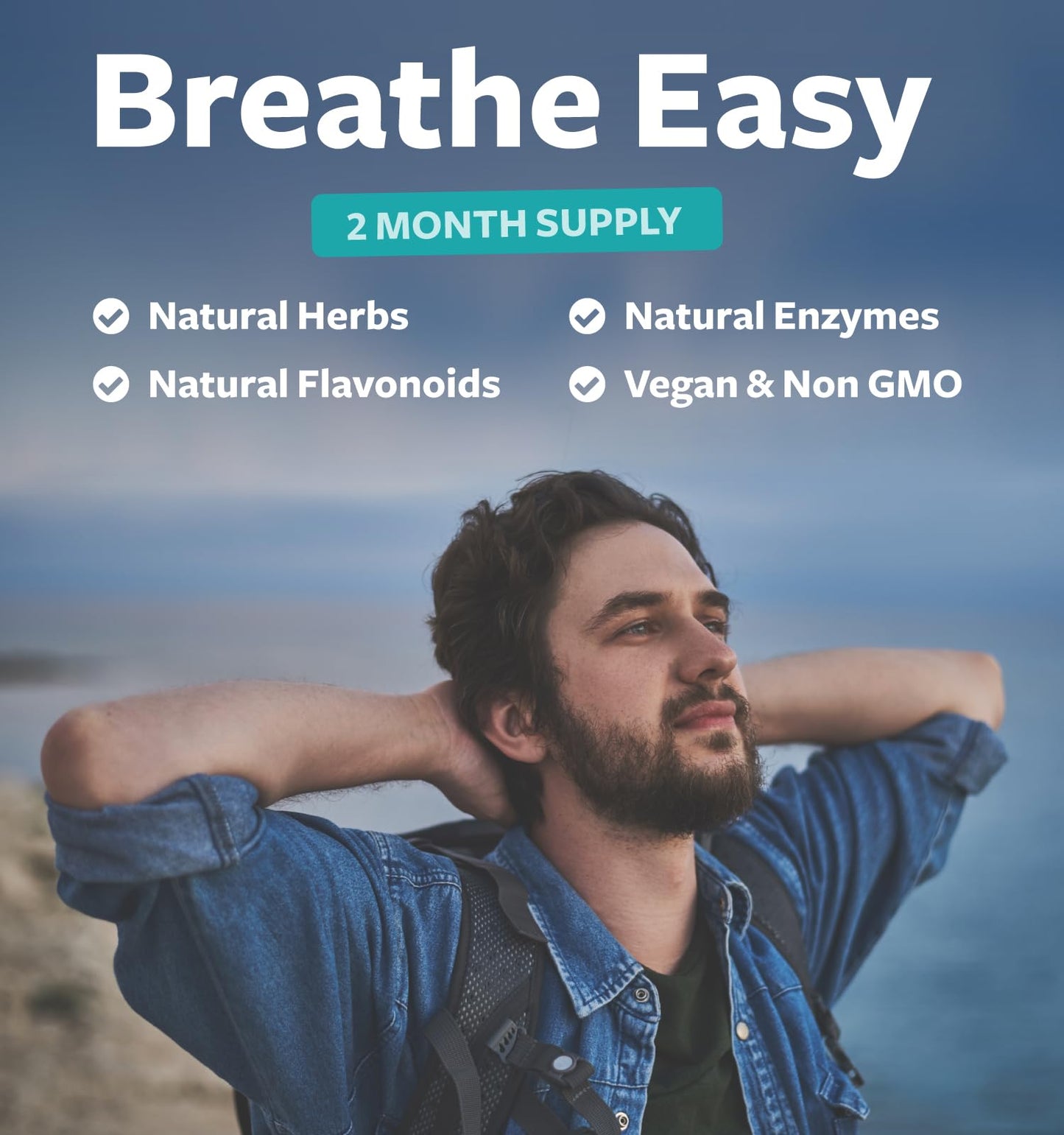 Respiratory Lung Health Supplement - Invigorating Lung Support Supplement Helps Support Clear Airways Mucus Removal and Seasonal or Year Round Detox - Vegan Herbal Non-GMO Formula (2 Months Supply)