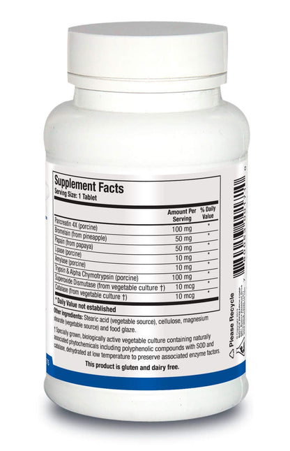 Biotics Research Intenzyme Forte™ Proteolytic Pancreatic Enzymes, Pancreatin, Bromelain, Papain, Lipase, Amylase–Supplement Supports Healthy Protein Digestion–Immune & Circulatory Function 100 Tablets