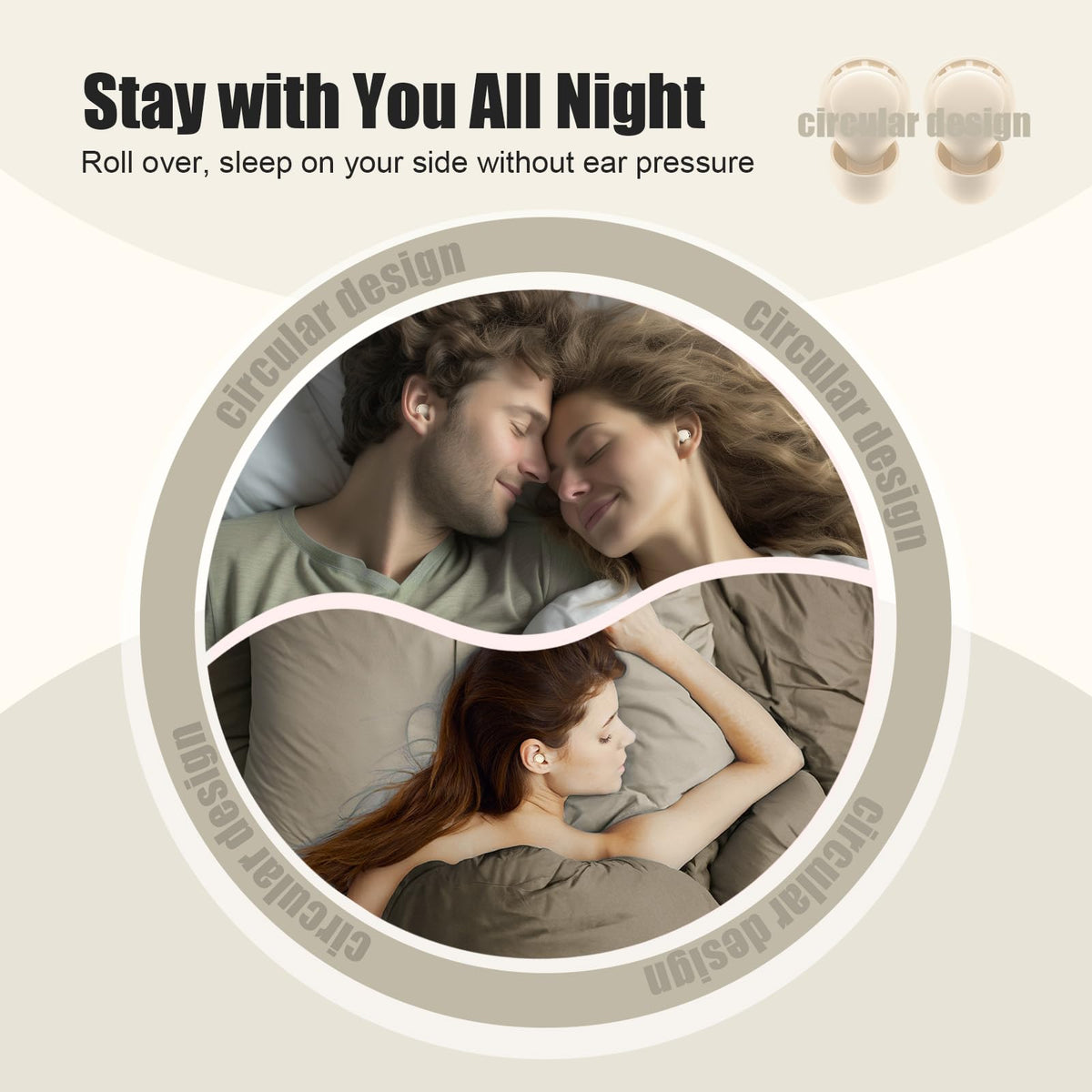 Ear Plugs for Sleeping Noise Reduction, Beinkap Reusable Earplugs Hearing Protection