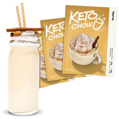 Keto Chow Chocolate Peanut Butter Meal Replacement Shake Powder, 3 Meals