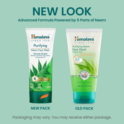 Himalaya Purifying Neem Face Wash With Neem & Turmeric, 5.07 oz, 2 Pack