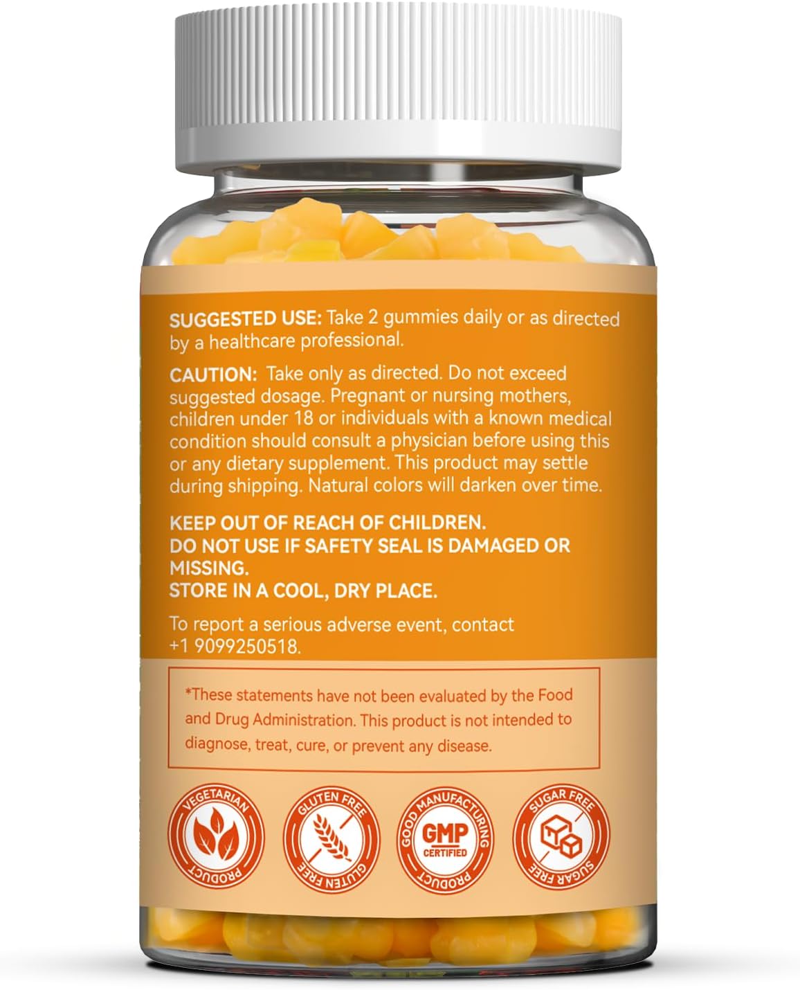 Vitamin B2 Gummies,Riboflavin 400mg Supplement with Magnesium for Adults | B2 Gummies for Migraine Relief* & Nervous System Support*,Vegan - 60 Counts