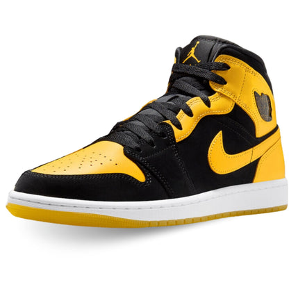 Men's Jordan 1 Mid SE Black/Varsity Maize-White (HJ6654 071) - 11