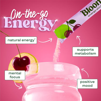 Bloom Energy Sticks Cherry Lime and Hydration Sticks Rocket Blast Bundle