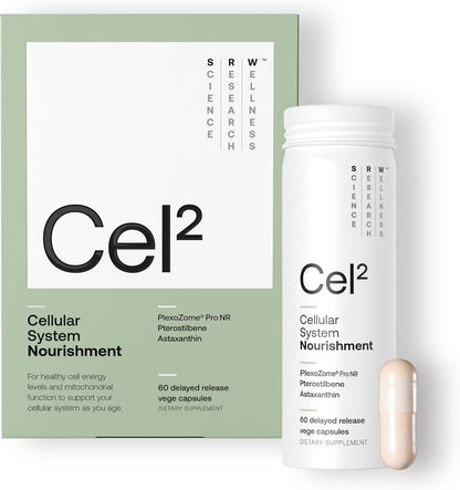 SRW Cel² NR Nourishment | NAD+ & Nicotinamide Riboside Supplement | Supports Cellular Energy & Mitochondrial Function | Cellular Health & Wellness Support | 60 Vege Capsules