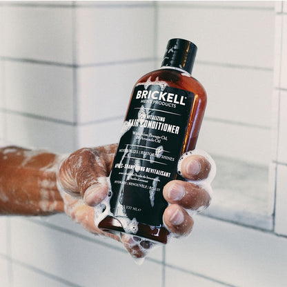 Brickell Men's Revitalizing Hair Conditioner for Men, Nourishing Hair Conditioner, Restores Shine and Moisture, With Aloe, Pro-Vitamin B5, and Avocado Oil, 8 Ounce, Scented, New Formula