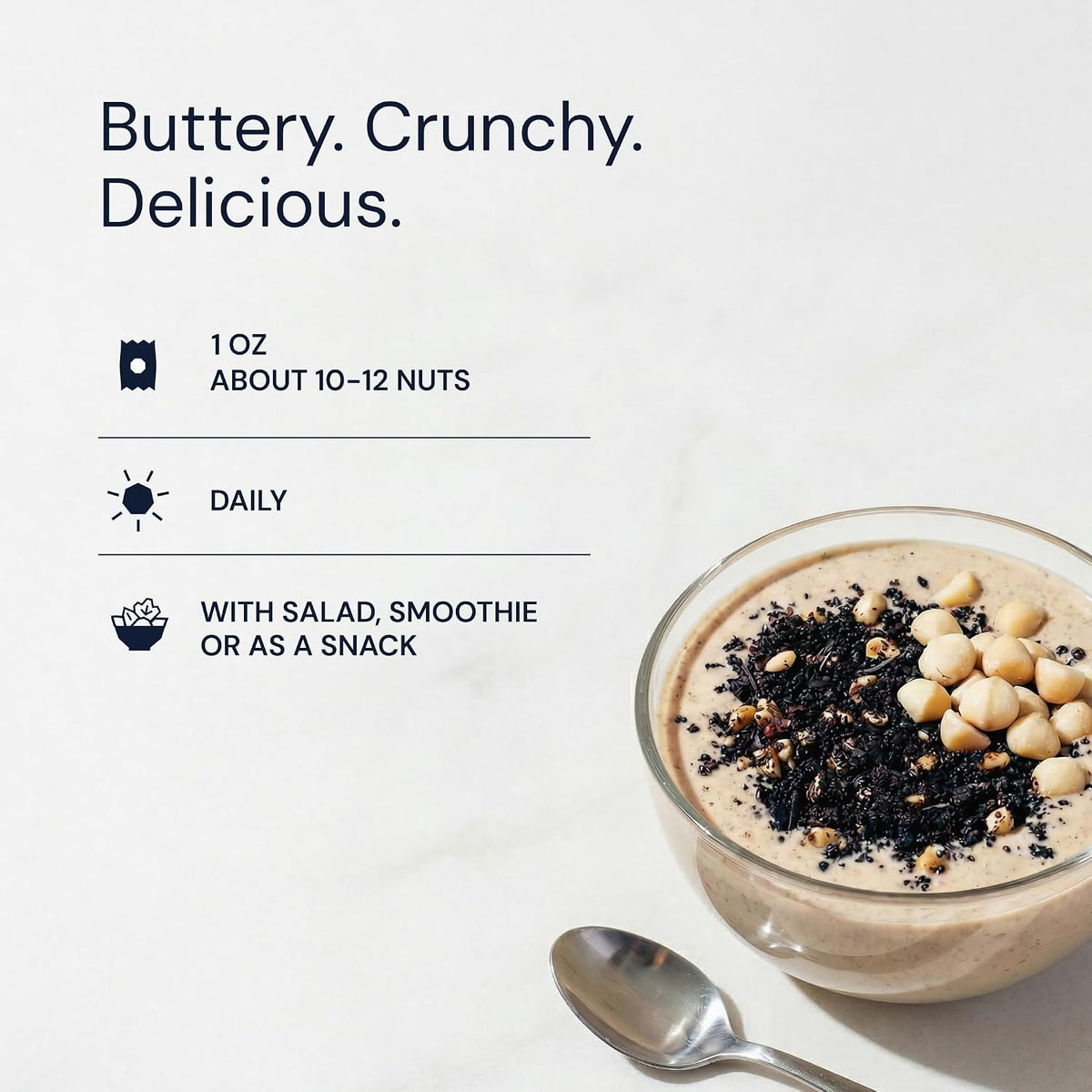 Blueprint Bryan Johnson Raw Macadamia Nuts - No Palm Oil - Keto and Low Carb Snack - No Added Sugar, Vegan, Non GMO, Keto and Paleo Friendly (4 Ounces)