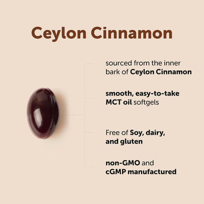 Micro Ingredients Ceylon Cinnamon, 300 Softgels | Cinnamon Supplements with MCT Oil | Non-GMO, Gluten Free