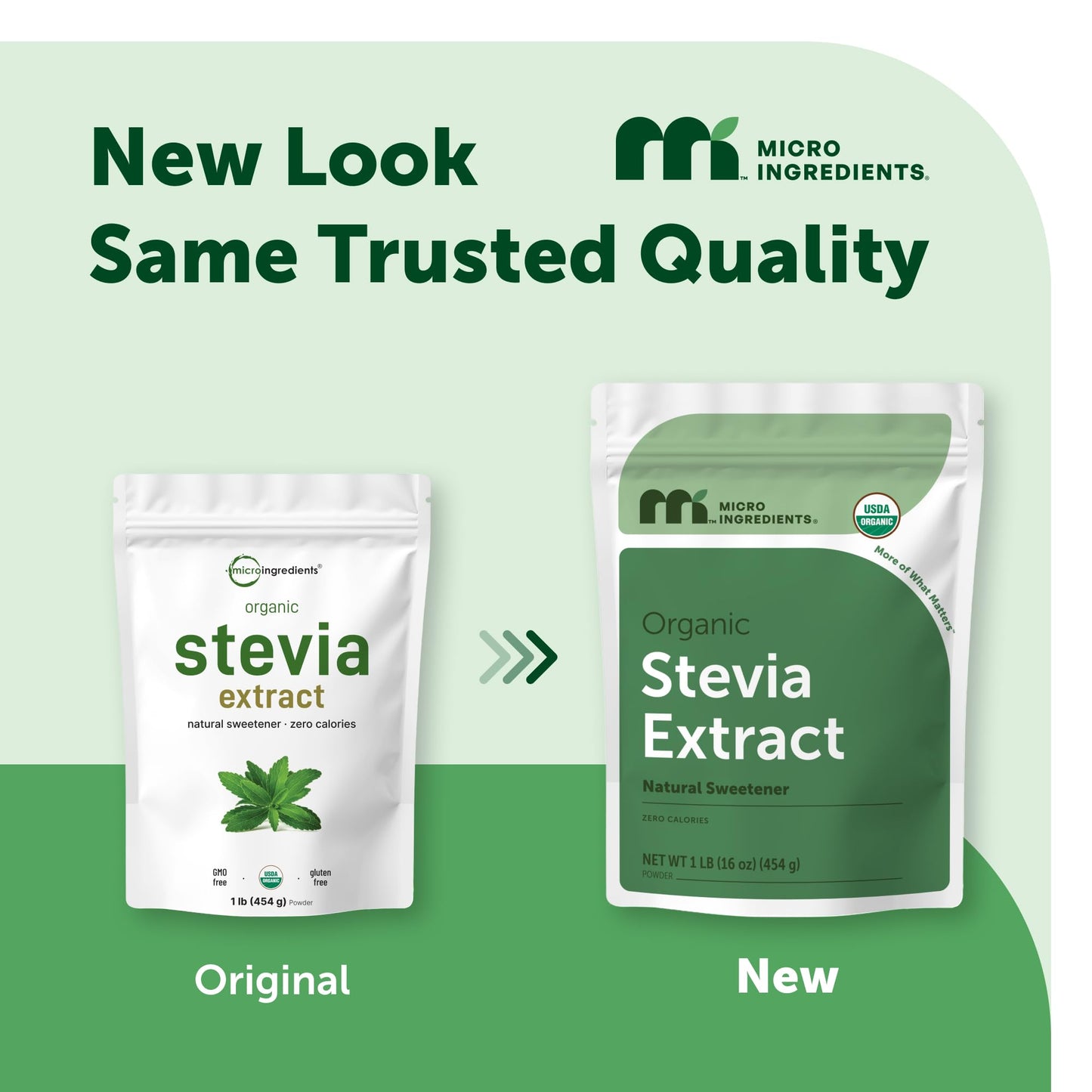 Micro Ingredients Pure Organic Stevia Powder, 8 Ounces, 1418 Serving, Highest Grade Green Leaf Extract Reb-A, Reduced Bitter Aftertaste, 0 Calorie, Natural Sweetener, Sugar Alternative, Keto Friendly