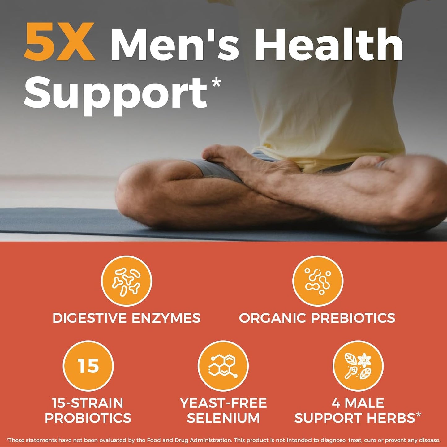NewRhythm Probiotics for Men, with Prebiotics, Selenium, Digestive Enzymes, Akkermansia Muciniphila, Cranberry Extract, 150 Billion CFU, Digestive, Colon, Immune, Men's Health, 60 Vegan Caps