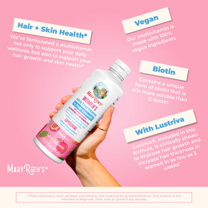 MaryRuth Organics Women's Multivitamin + Lustriva Hair Growth Liposomal