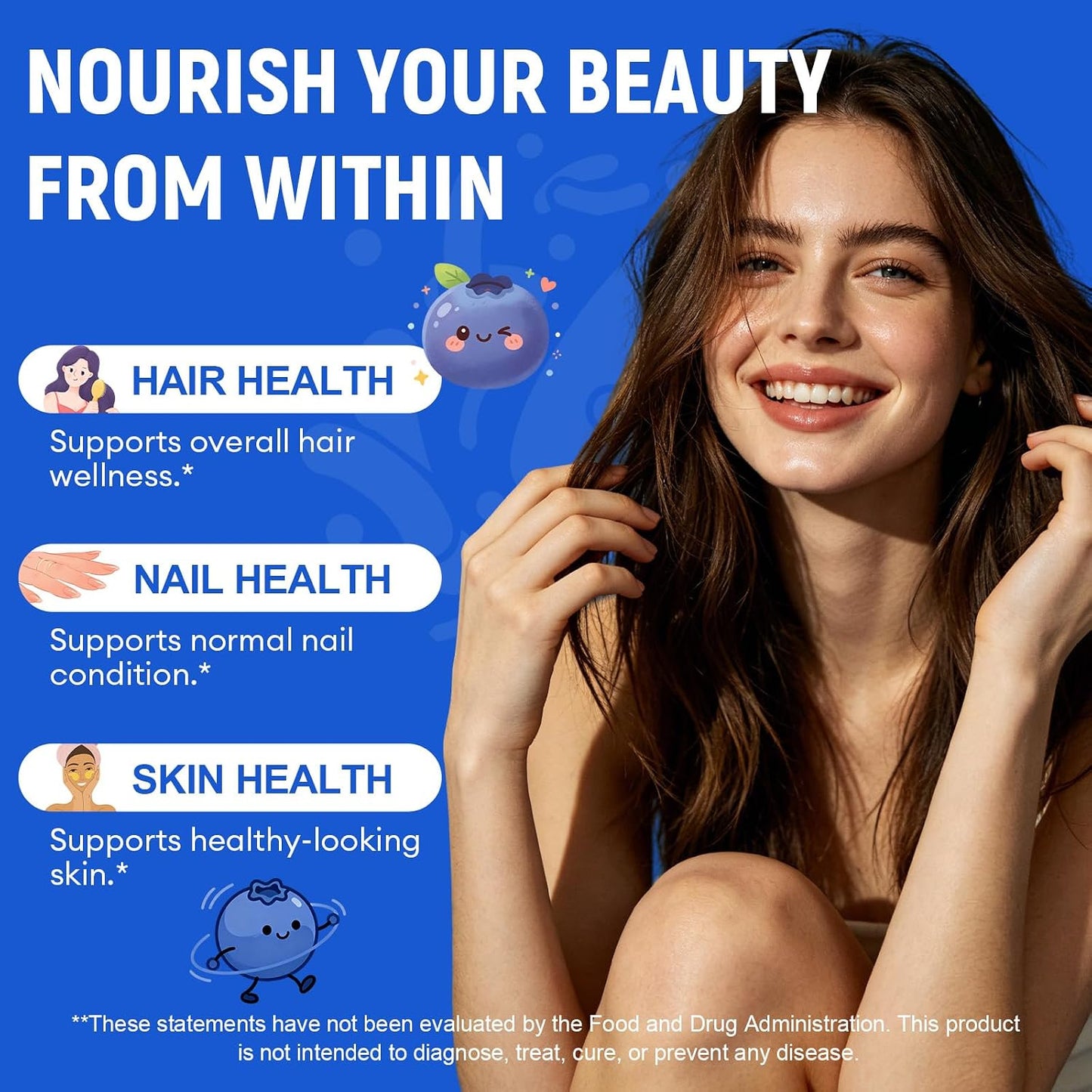Migcopat 10G Fiber Gummies with Biotin, Collagen Peptides, Keratin, Vitamin C, E - Fiber Supplements with 30 Billion CFU Probiotics, Inulin, ACV for Digestive Health & Skin, Hair & Nails, 60 Cts