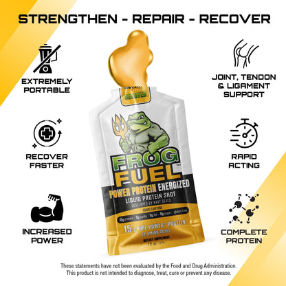 Frog Fuel Power Energized Complete Protein Shot, 15g Protein Nano-Hydrolyzed Grass