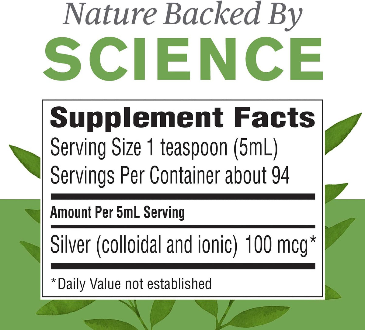 Nature's Sunshine Silver Shield Liquid, 16 Fl Oz | Colloidal Silver Liquid with Aqua Sol Technology Provides Immune Support and Protection