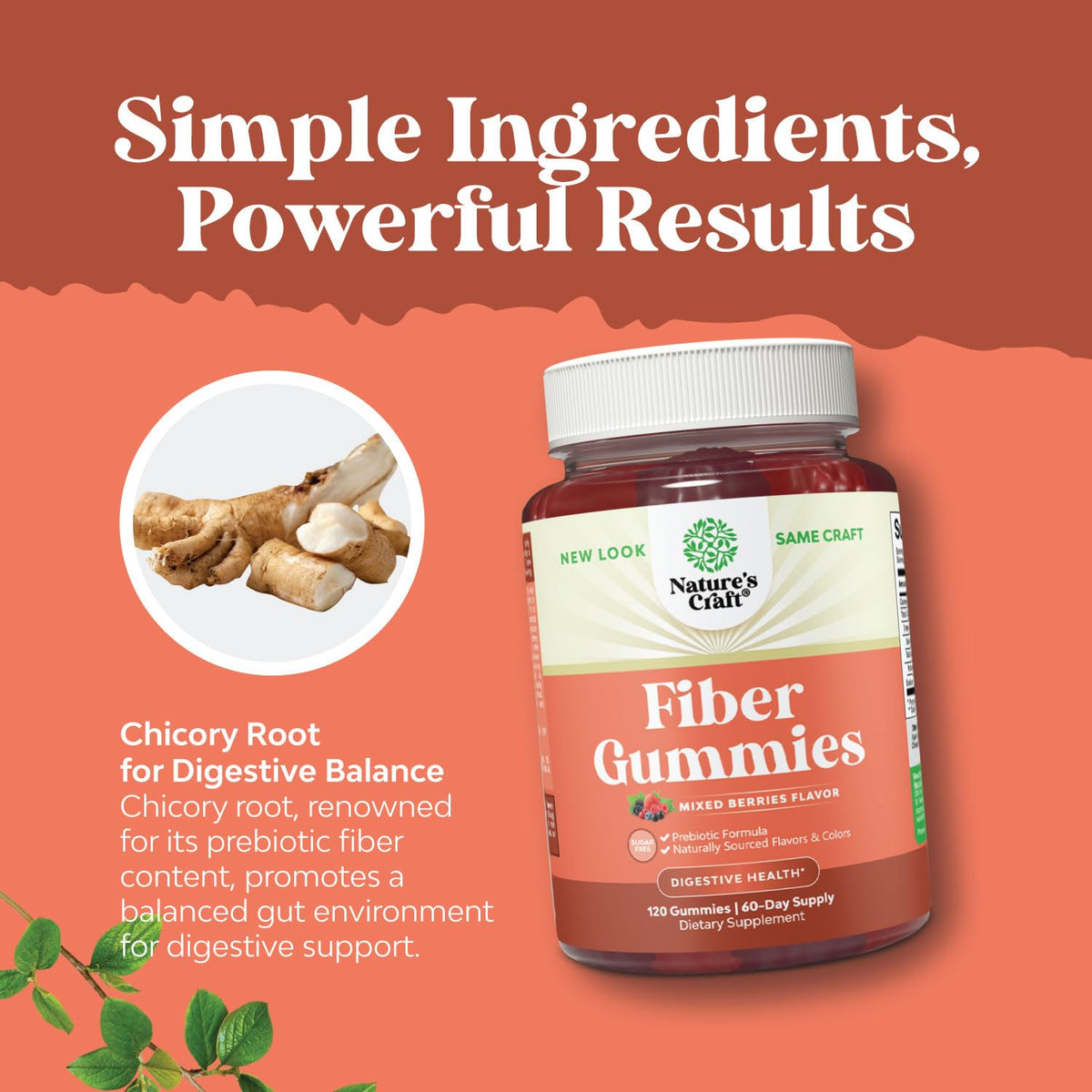 Sugar Free Fiber Gummies for Adults - High Fiber Supplement Gummies Vitamins for Adults