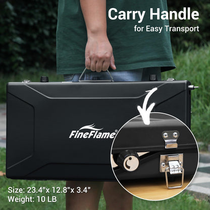 FineFlame Camping Stove 3 Burner 20400 BTU Propane Portable Stove with Regulator