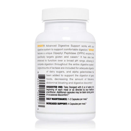 Arthur Andrew Medical - Devigest ADS, Advanced Digestive Support, Relief for Lactose Intolerance and Casein Sensitivities, Vegan, Non-GMO, 180 Capsules | Advanced Digestive Support, Relief For Lactose, Gluten, & Dairy Intolerance, & Casein Sensitivities,