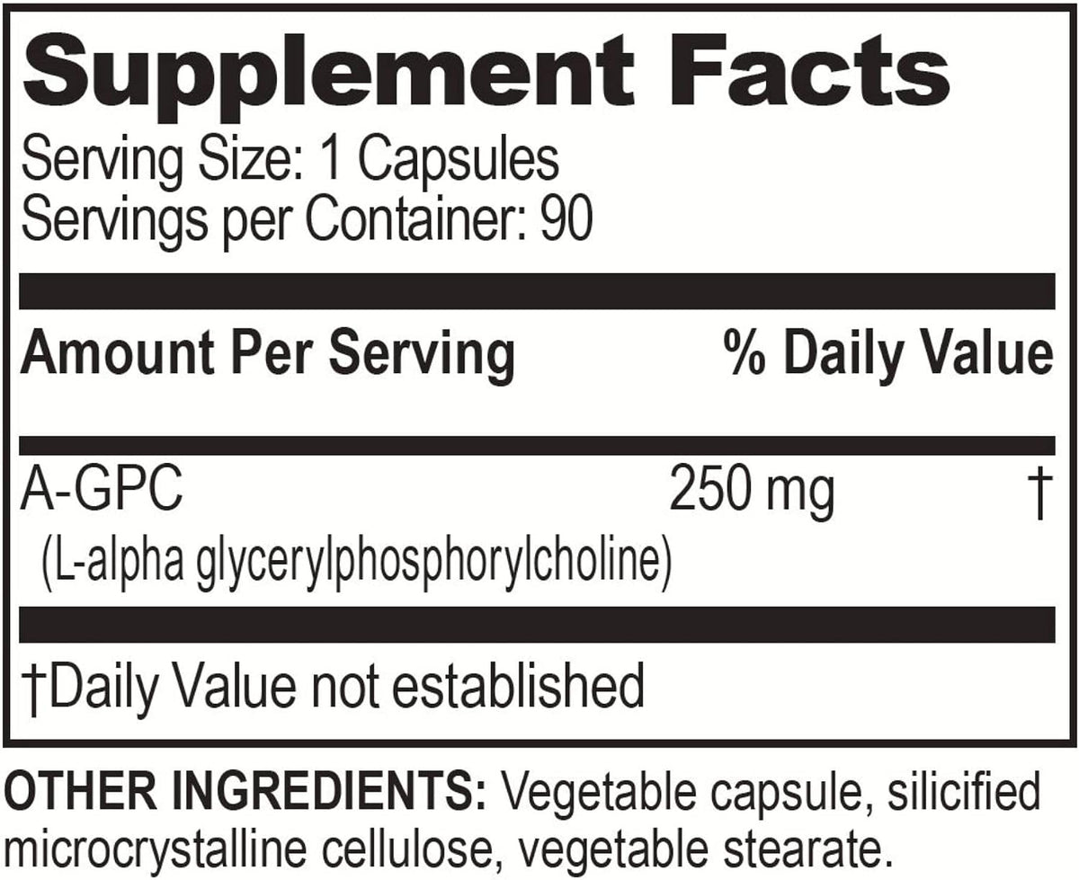 Brain Basics Ultra Alpha-GPC | 500 mg A-GPC | 90 Servings
