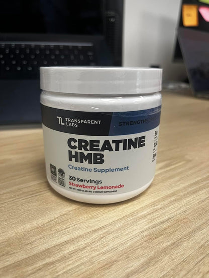 Transparent Labs BCAA Glutamine Powder (30 Servings, Strawberry Lemonade) & Creatine HMB (30 Servings, Strawberry Lemonade)