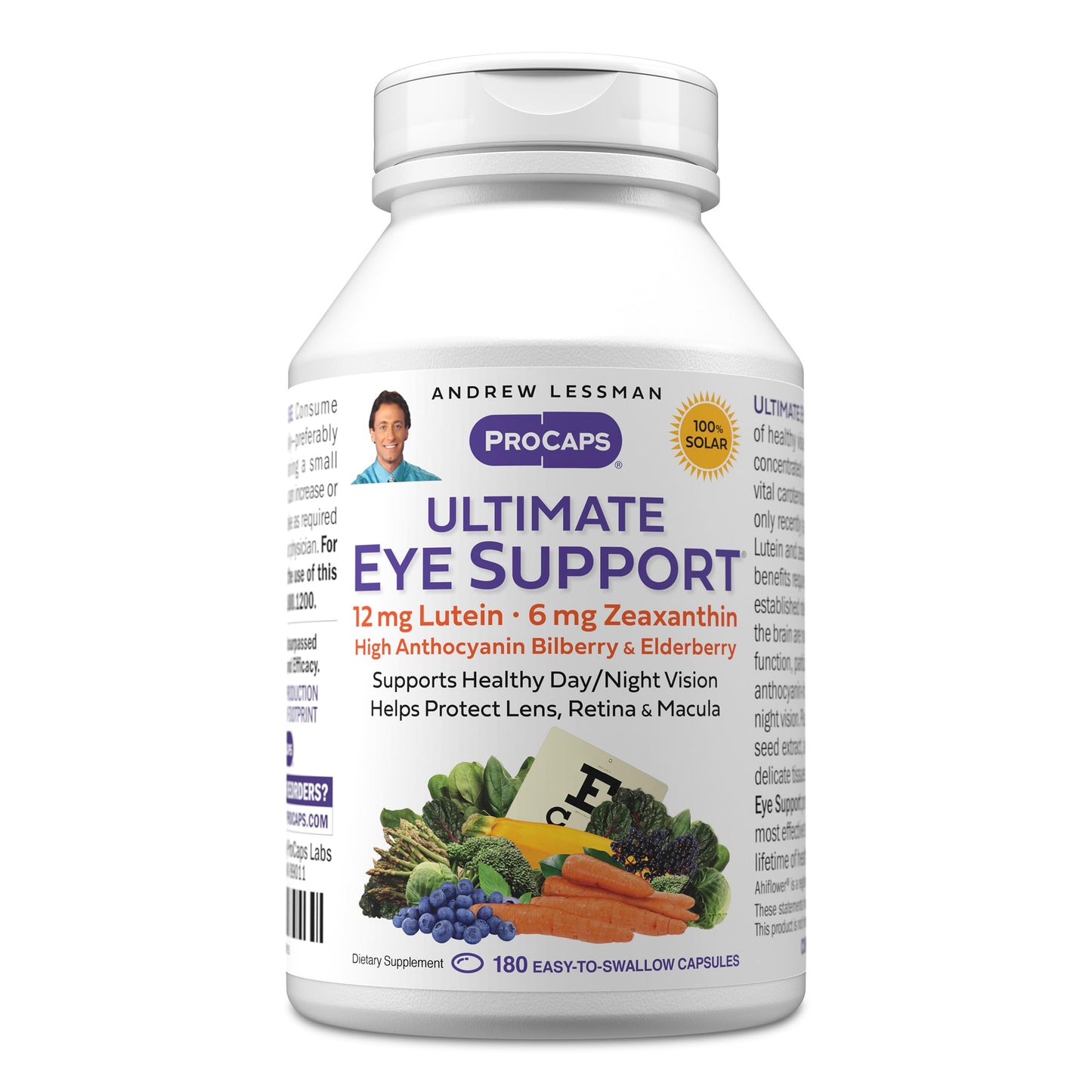 Andrew Lessman Ultimate Eye Support 60 Softgels - 12mg Lutein, 6mg Zeaxanthin, Bilberry, Key Nutrients to Support Eye Health and Promote Healthy Vision. No Additives. Easy to Swallow Softgels