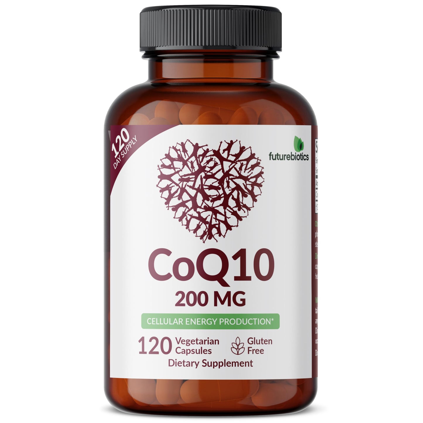 Futurebiotics CoQ10 200 MG Cellular Energy Production, 60 Vegetarian Capsules
