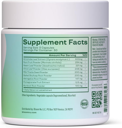 Bloom Nutrition Hormone Support Capsules for Women, Detox, 30 Servings | Cortisol Support, Menstrual Health, PMS Symptoms, Pomegranate Extract, Chaste Tree Berry & Dong Quai Root