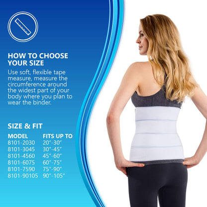 NYOrtho Abdominal Binder Lower Waist Support Belt - Compression Wrap for Men and Women