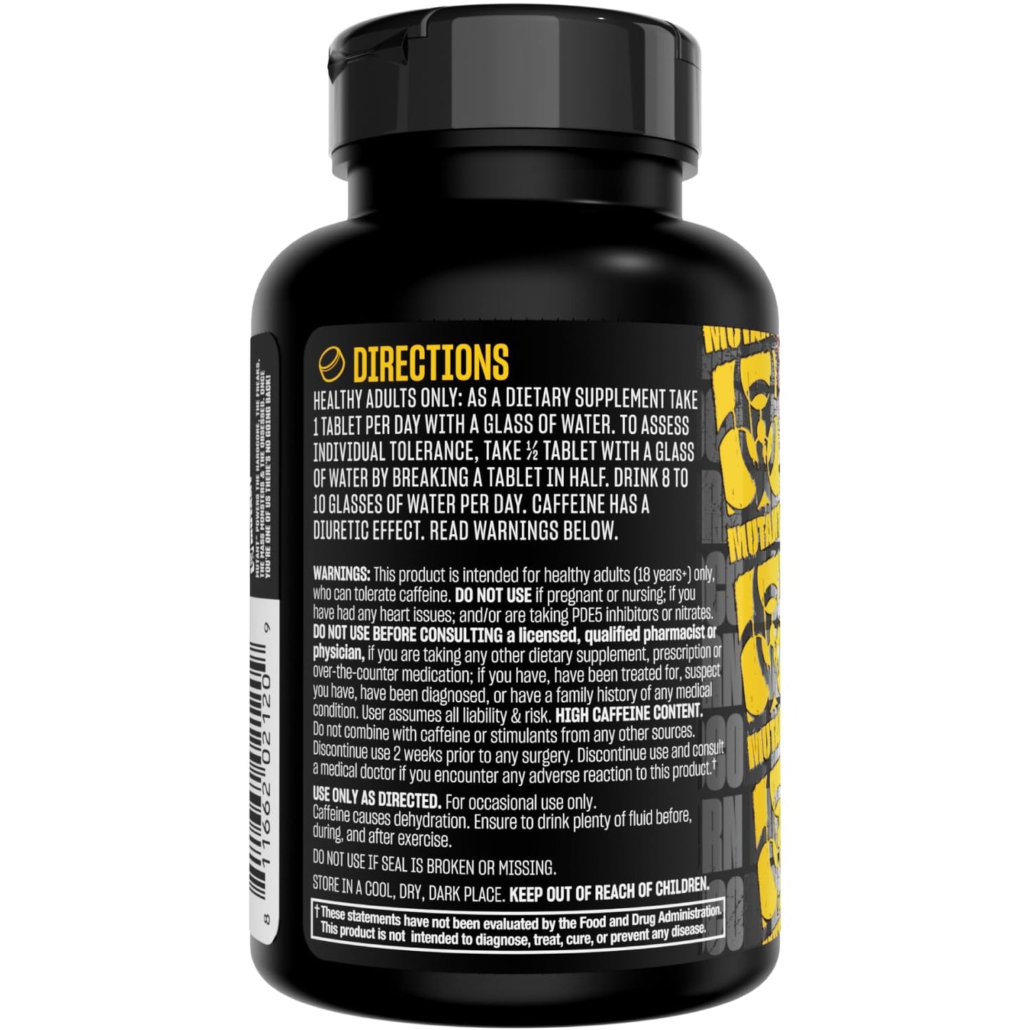 Mutant Caffeine Pills – Pharmaceutical-Grade Pure Caffeine Supplement for Boosting Energy, Focus, Mental Alertness, Performance, & Endurance – Reduces Fatigue & Restores Wakefulness – 240 Tablets