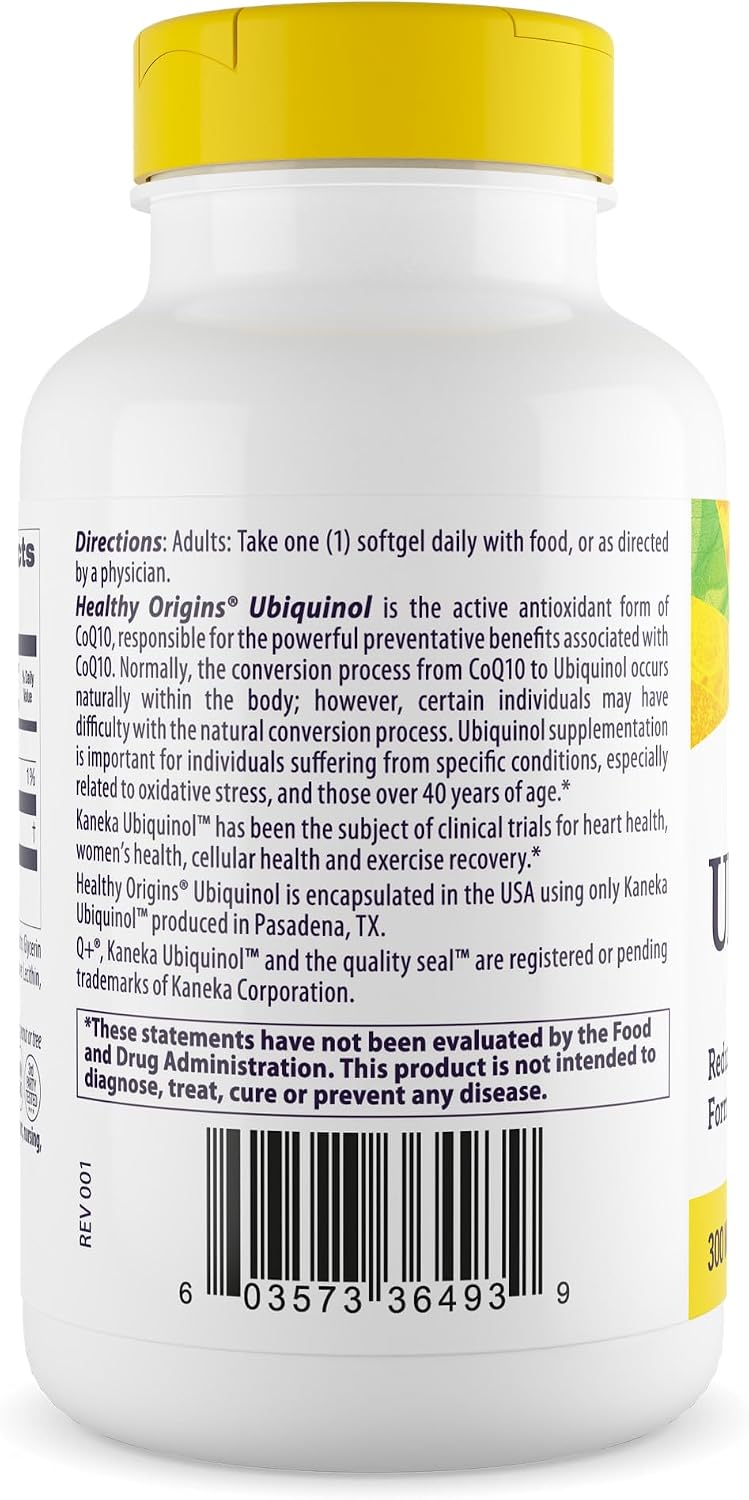 Healthy Origins Ubiquinol CoQ10 300 mg, Kaneka, 60 Softgels