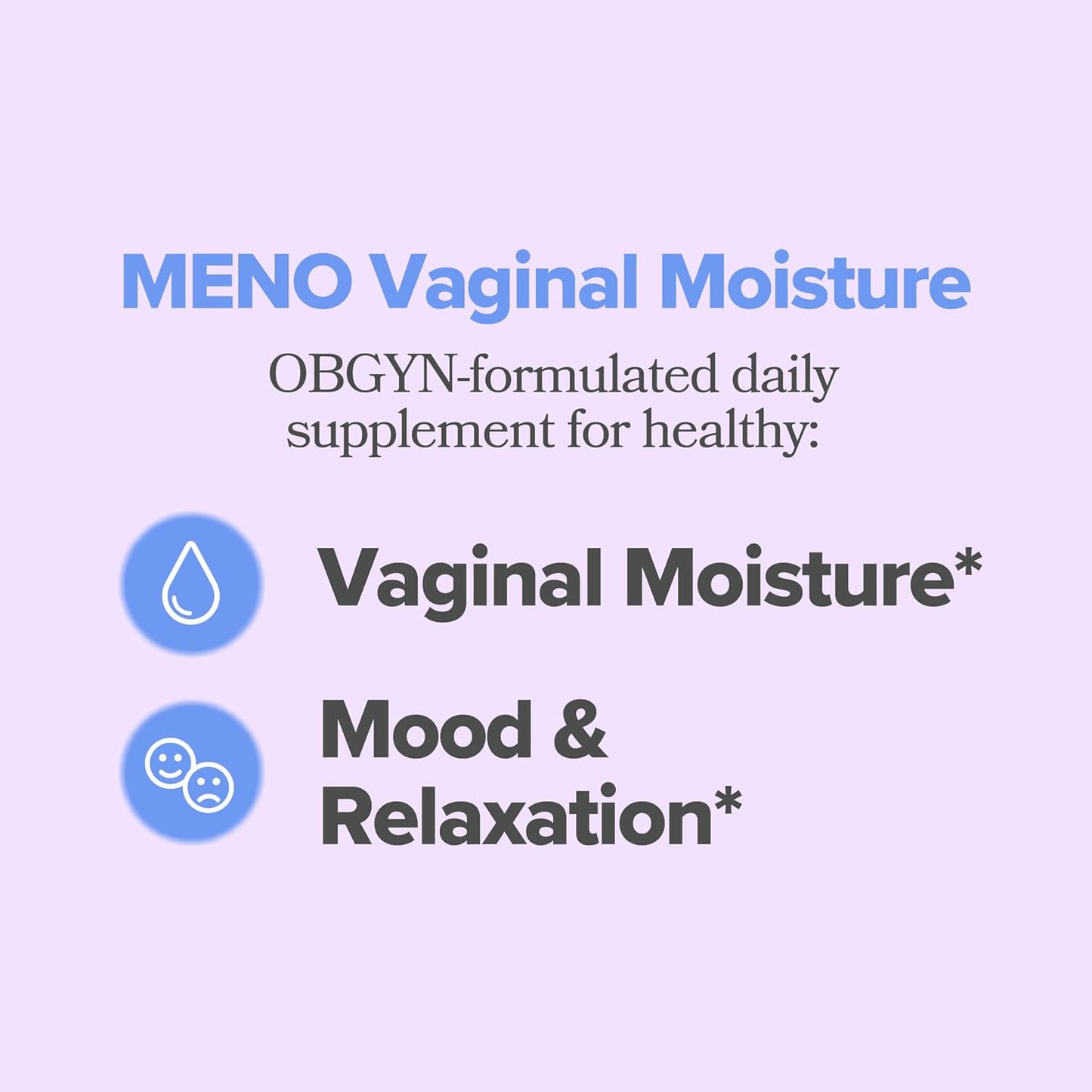MENO Vaginal Moisture – Hormone-Free Capsules with Maca Root– 30-Day Supply