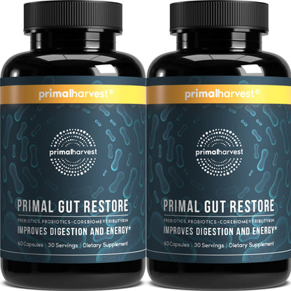 Primal Harvest Gut Restore - Daily Supplement, Gluten & Dairy Free, Vegan