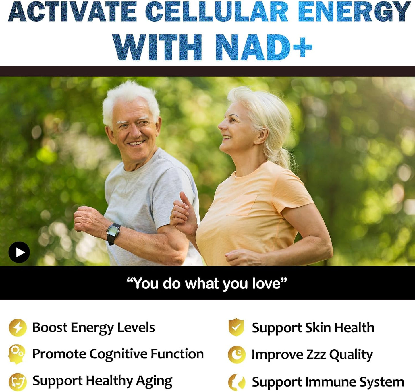 NAD+ Supplements 746mg, 8-in-1 NAD Plus Supplement for Women & Men, with Nicotinamide Riboside, Niacinamide & Astaxanthin, Supports Cellular Energy & Healthy Aging, 60 Capsules