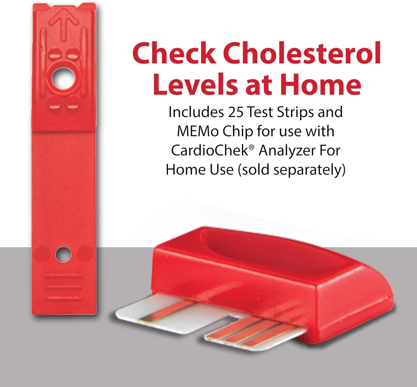 PTS Panels Cholesterol At-Home Self-Test Strips, 25 Tests | Cholesterol Testing for Use with CardioChek Analyzer (Sold Separately), Fast 45-Second Blood Test for Home Use