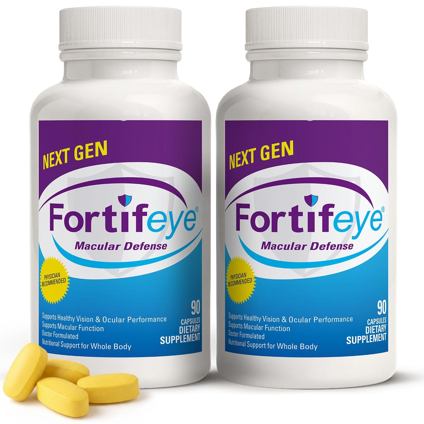 Fortifeye Vitamins Macular Defense Multivitamin-30 Day Supply, 90 Tablets (Zinc Free), All Natural Total Body & Eye Vitamins for Vision, Pure Macular Support Formula, Complex Eye Vitality Supplement