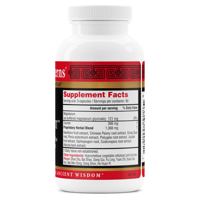 Health Concerns Calm Spirit - Stress Relief Supplement for Men & Women - Herbal Calming Support - Eases Tension & Nervousness - Magnesium, Hawthorn, Chinese Peony & Taurine - 90 Capsules