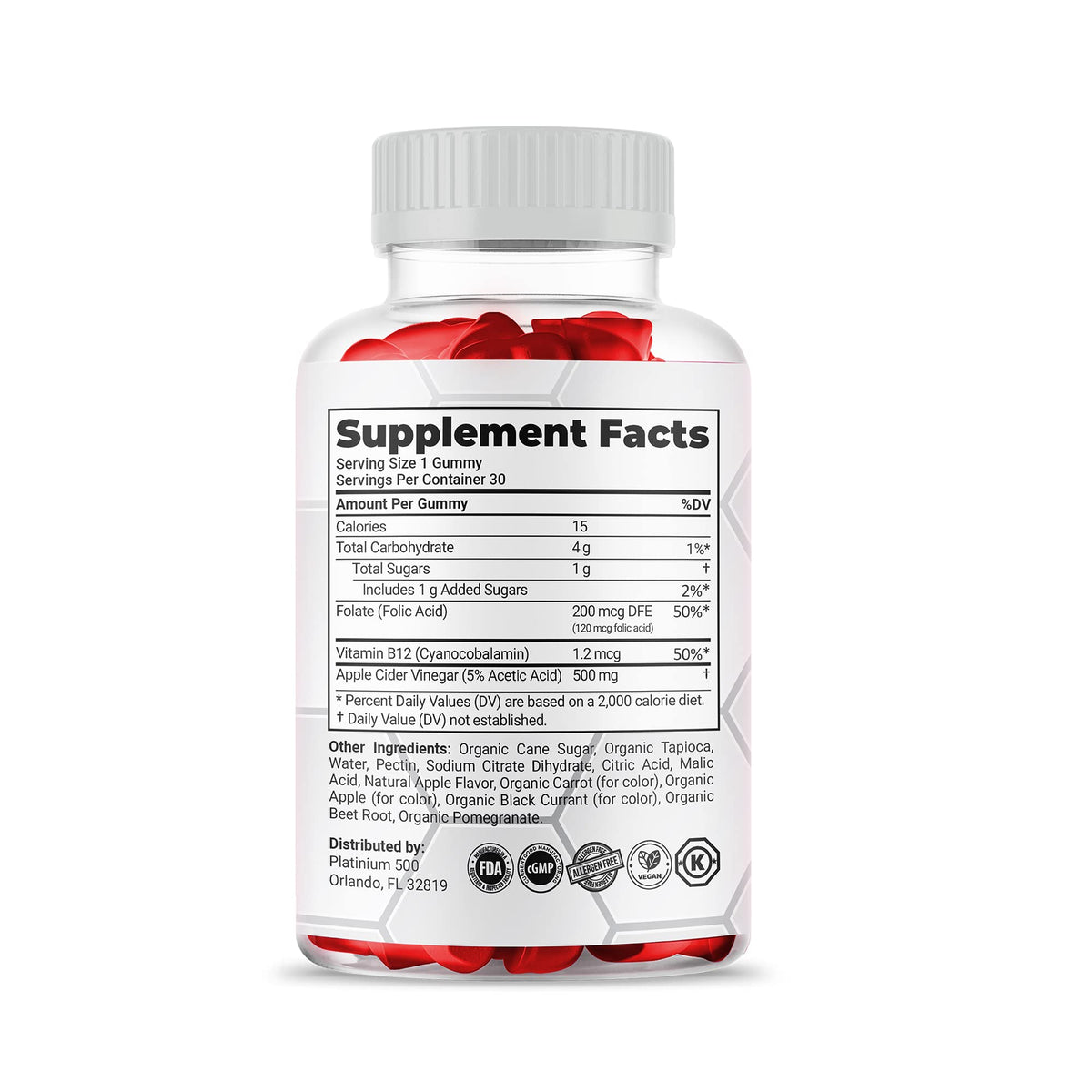 (3 Pack) Simpli Health ACV Keto Gummies, Maximum Strength