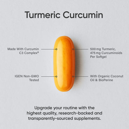 Sports Research Turmeric Curcumin C3 Complex - Softgels with Bioperine Black Pepper