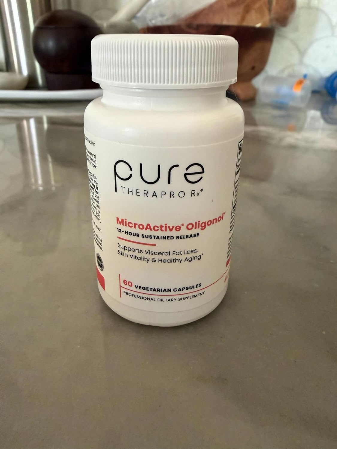 Pure Therapro Rx MicroActive Oligonol | Patented Lychii Fruit & Green Tea Supplement | 2X More bioAvailable | 2 Month Supply | Non-GMO (60 Vegan Capsules)