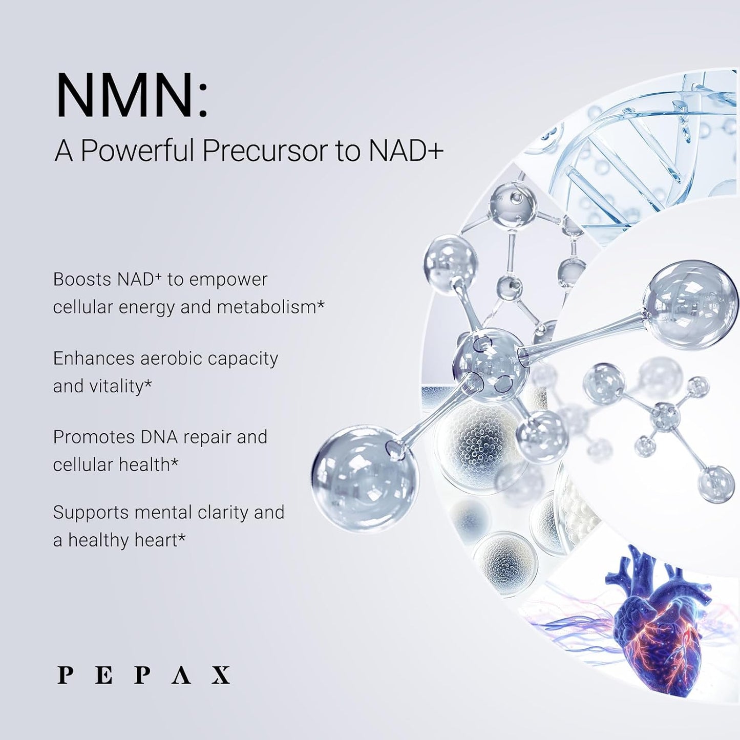 NMN Supplement 500mg - 99.9% Pure NMN Supplement Capsules for Increased NAD Levels & Healthy Aging - Third Party Tested Stabilized Capsules, cGMP Certified, 90 Liposomal NMN (45 Servings)