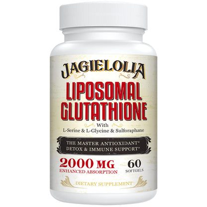Liposomal Glutathione 2000 mg with L-Serine, L-Glycine & Sulforaphane – Active L-Glutathione Unique Formulation to Enhance Absorption - Master Antioxidant, Detoxifying & Immune | 120 Softgels