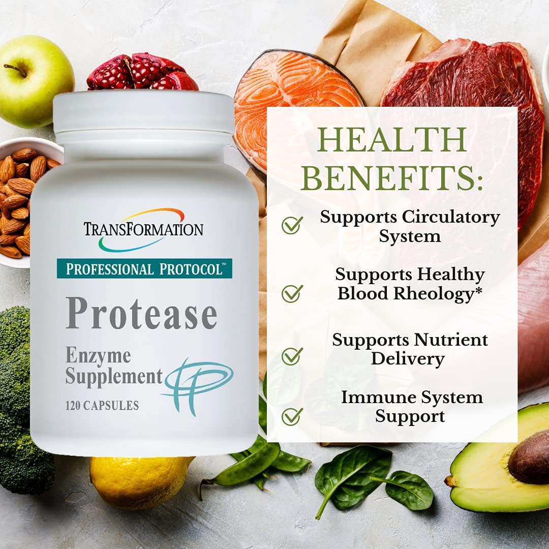 TRANSFORMATION THE GENESIS OF GOOD HEALTH Enzymes - Protease Digestive Supplement Advanced Formula, Supports Healthy Digestion, Immunity, Nutrient Absorption, Improve Tolerance On an Empty Stomach