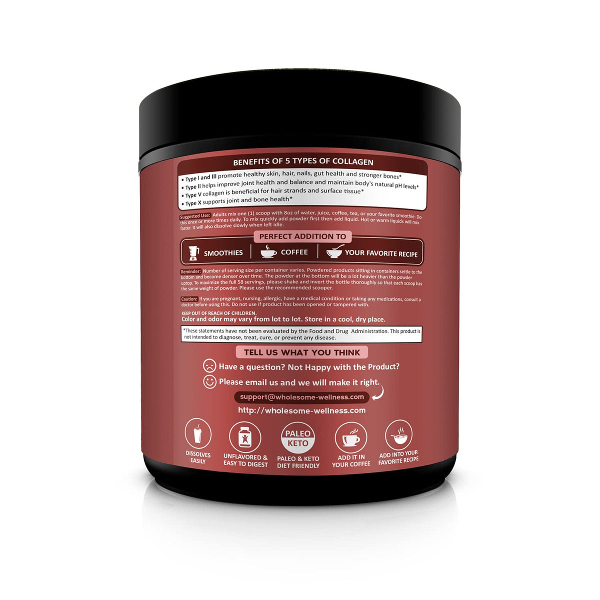 Multi Collagen Protein Powder Hydrolyzed (Type I II III V X) Grass-Fed All-in-One Super