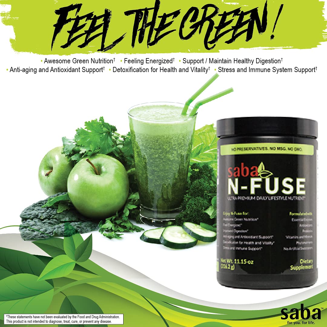 Saba N-Fuse-Whole Food Daily Nutrition,-Phytonutrients, Pre and Probiotics, Enzymes