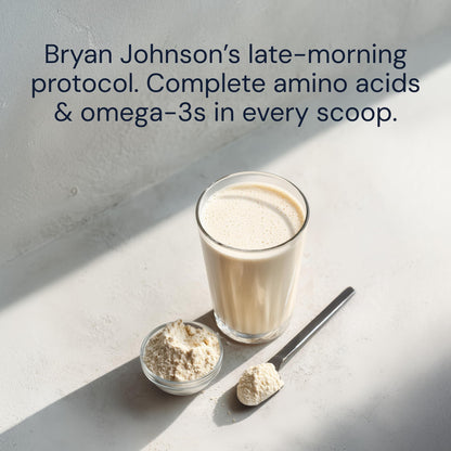 Blueprint Bryan Johnson Vegan Protein Meal Replacement – Plant Based Hemp Protein with 30g Protein Per Serving – Low Calorie, Flavored Protein for Women & Men – Dairy Free – 15 Servings - Vanilla