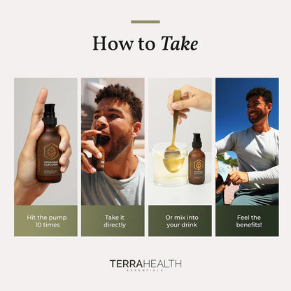 Terra Health Essentials Liposomal Curcumin Drops - Joint Support Supplement with Turmeric and Black Pepper - 5X Higher Absorption and Great Tasting - 30 Servings - Vegan and All Natural