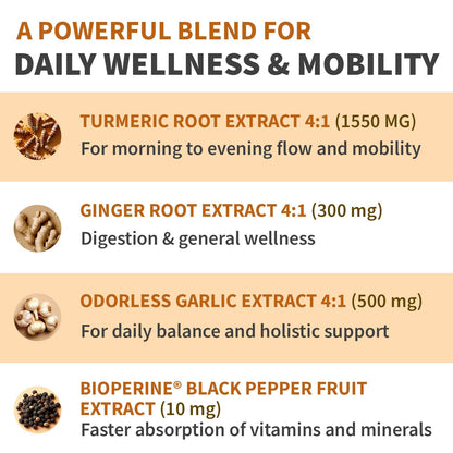 MEDCHOICE Extra Strength Organic Turmeric Curcumin with Black Pepper, 120ct